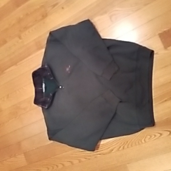 POLO GOLF PULLOVER HALF ZIP SWEATSHIRT HALF ZIP WITH PLAID COLAR SIZE L - Picture 3 of 4